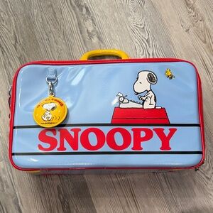 Snoopy Blue & Red Travel Bag with Yellow Handle